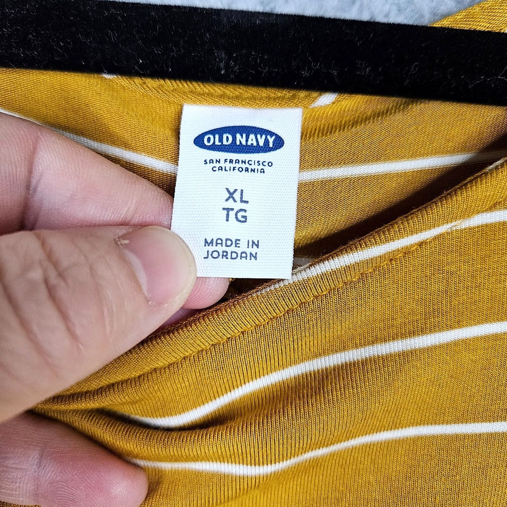 Old Navy Old Navy Yellow White Stripes Long Sleeve T-Shirt Dress XL Women’s Size XL Size XL / US 12-14 / IT 48-50 - 4 Thumbnail