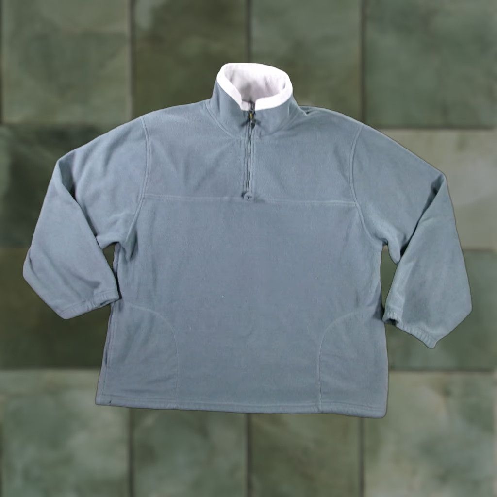 Vintage Roundy Ridge Jacket Men 2XL Gray Fleece Pullover 1/4 Zip Polyester Mock Neck Casual Long Sleeve Solid Zip Pockets Vintage: No Size US XXL / EU 58 / 5 - 1 Thumbnail