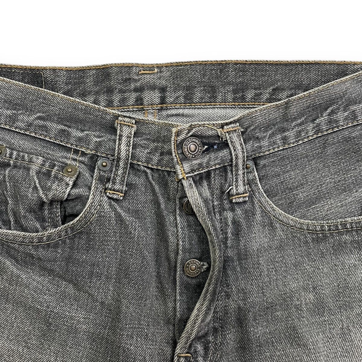 Denime Vintage 90’s Big E Denime Selvedge Jeans “black” Hard to fin Size US 28 / EU 44 - 4 Thumbnail