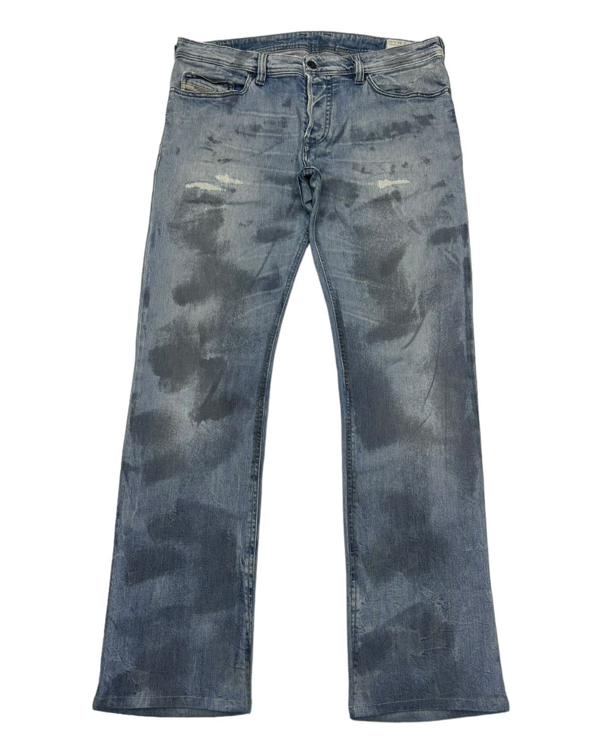 Diesel RARE DIESEL TATTOO ART DISTRESSED DENIM JEANS Size US 35 - 1 Thumbnail