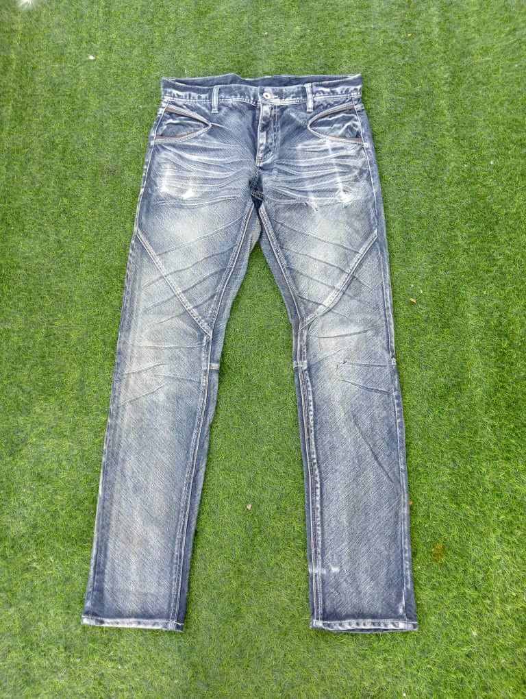 If Six Was Nine × Michel Klein DISTRESSED MICHEL KLEIN HOMME PARIS JEANS Size US 33 - 1 Thumbnail