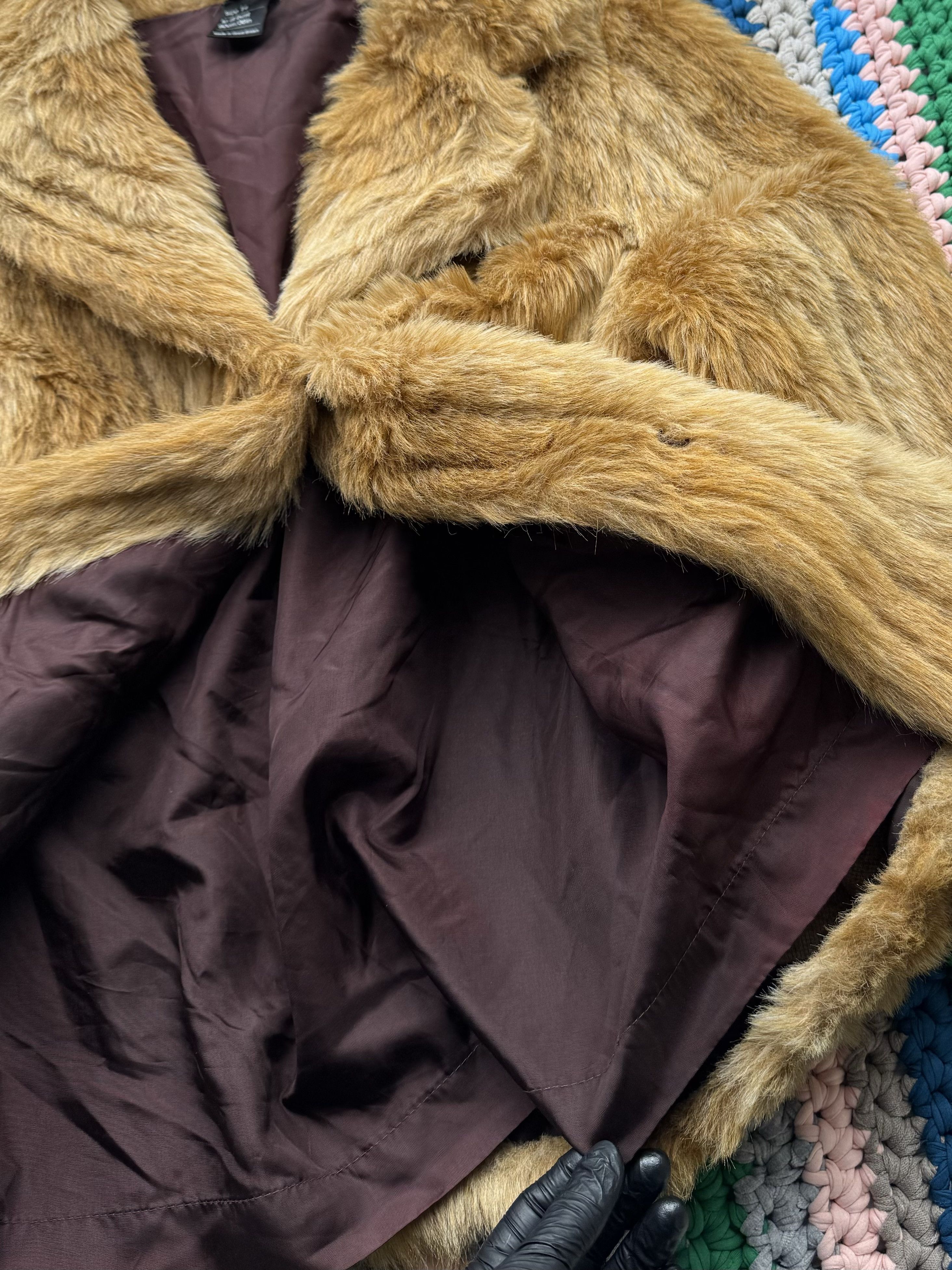 Vintage Vintage Faux Fur Coat (D15) Size L / US 10 / IT 46 - 6 Thumbnail
