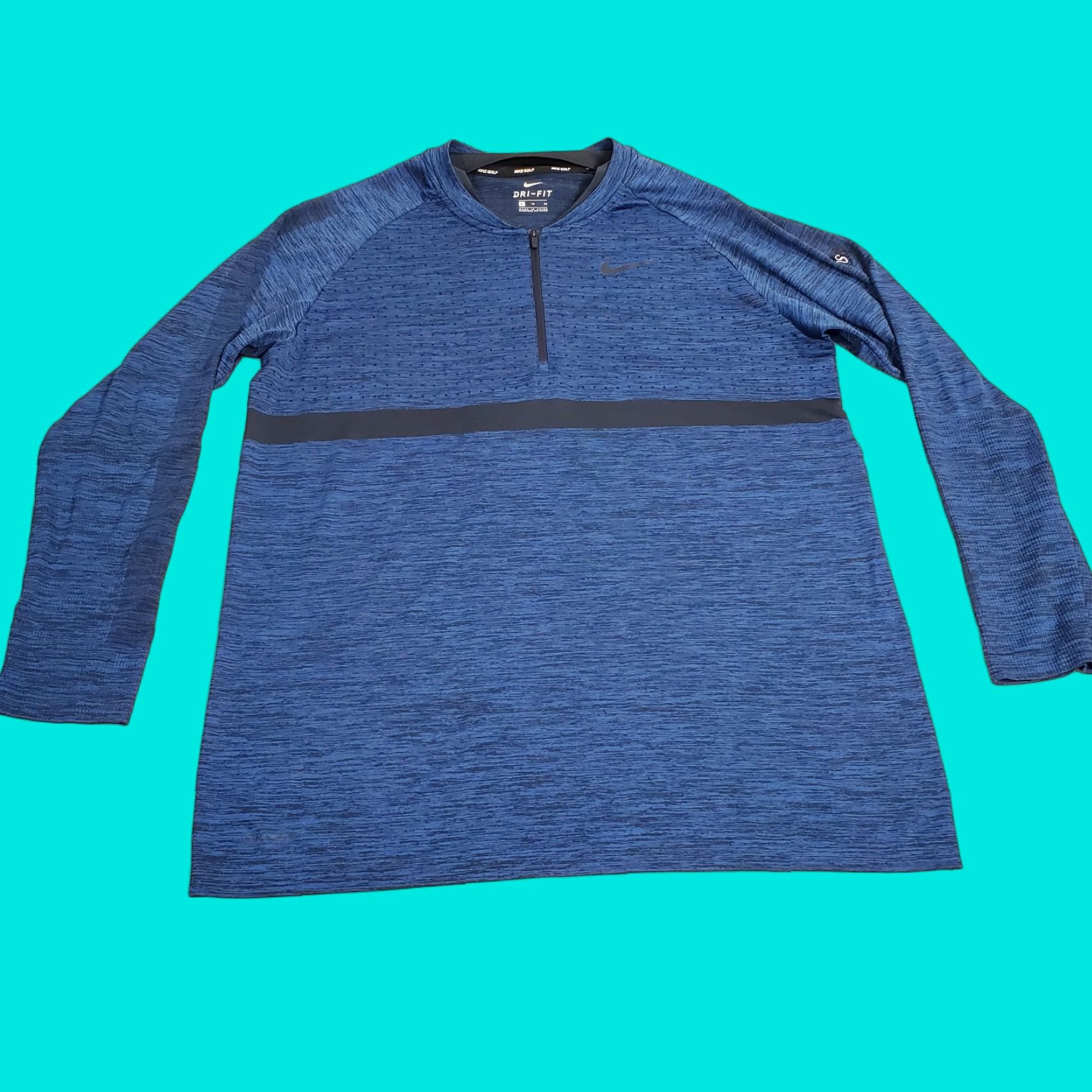 Nike Nike Pullover Mens XL Blue Quarter Zip Blade Shirt Jacket 892221 431 Size US XL / EU 56 / 4 - 1 Thumbnail