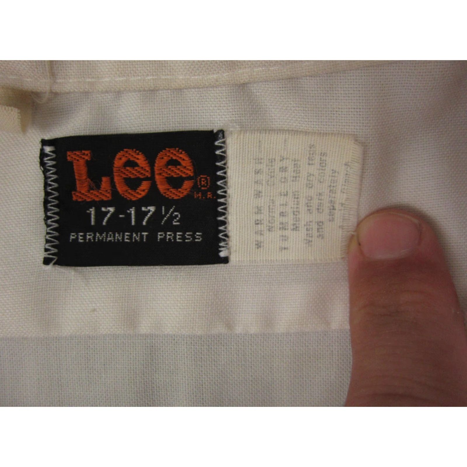 Lee VINTAGE Lee Shirt Mens 60s 70s White Short Sleeve Collared Dress Shirt 17-17.5 Casual Retro USA Size US XL / EU 56 / 4 - 7 Thumbnail