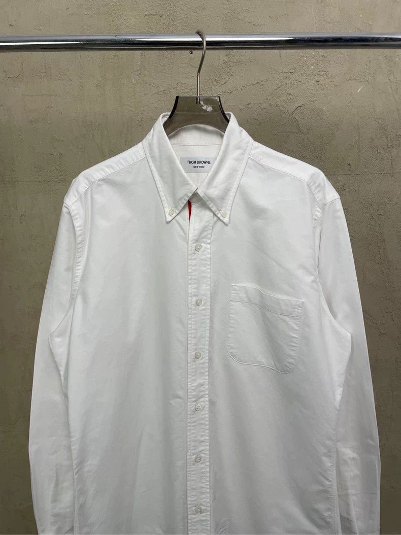 Thom Browne Thom browne White button striped shirt 2504-Nextarrow Size US L / EU 52-54 / 3 - 3 Thumbnail