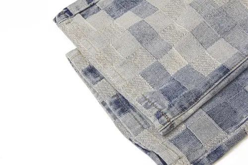 VIBE American men's street loose distressed mosaic jeans y2k Size US 32 / EU 48 - 6 Thumbnail