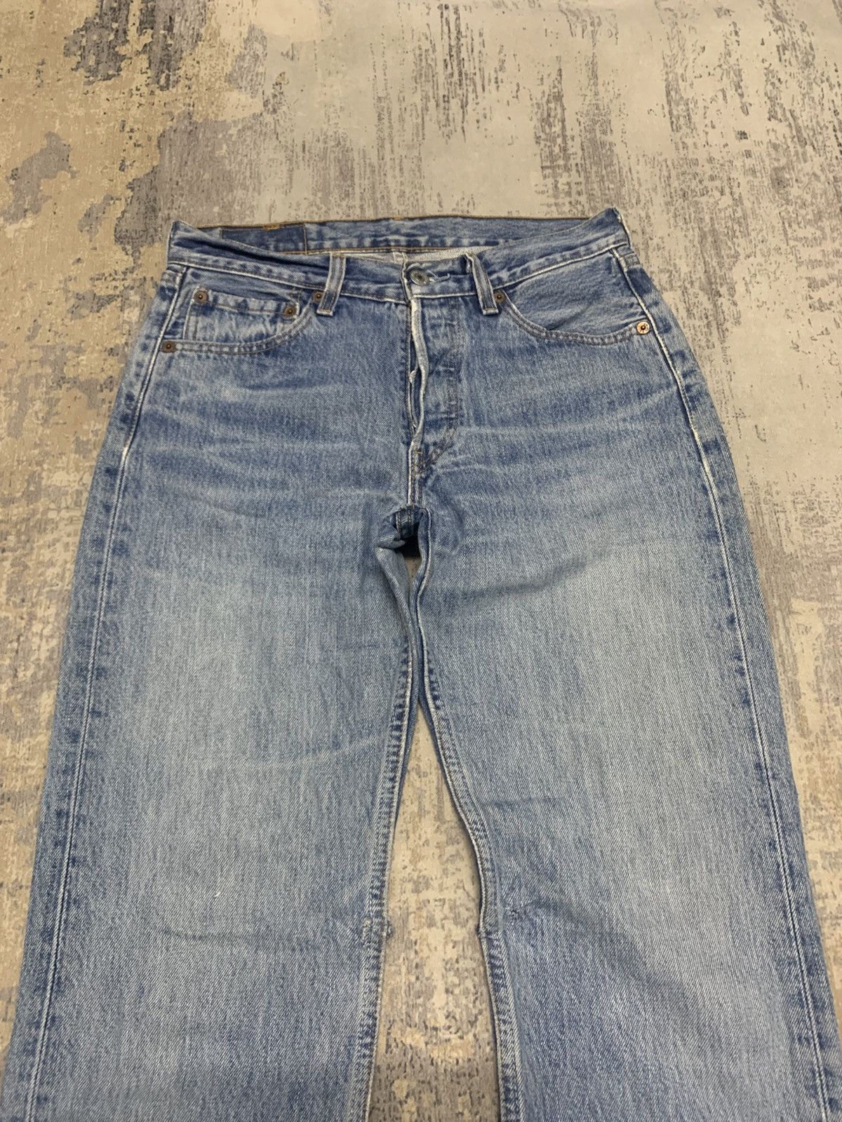 Levi's Vintage Y2K Levis 501 Repaired Denim Jeans W28 Size US 28 / EU 44 - 2 Thumbnail