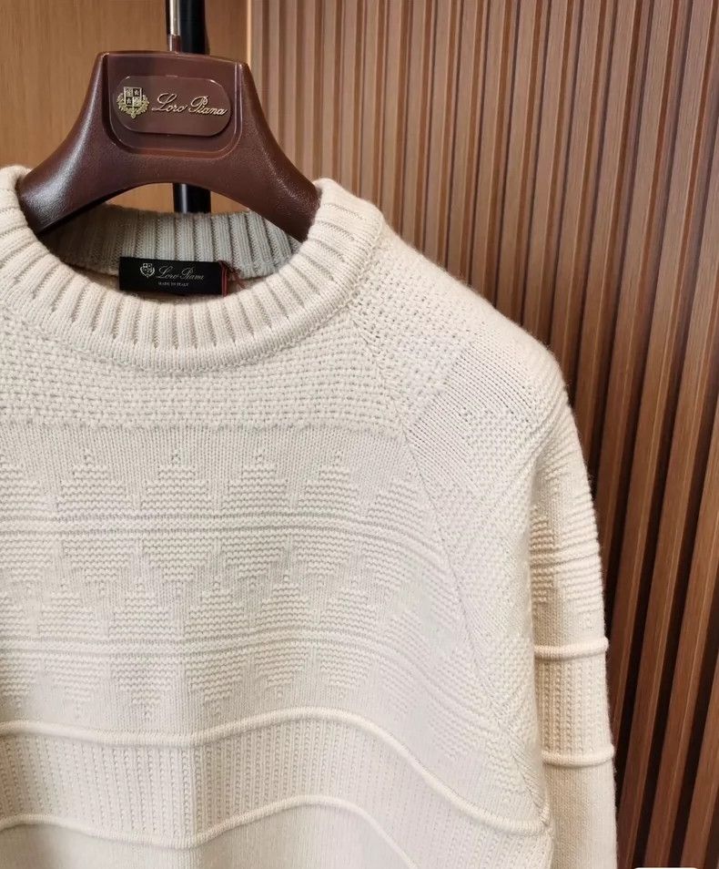 Loro Piana LORO PIANA Winter holiday cashmere thick knit sweater Size L / US 10 / IT 46 - 5 Thumbnail