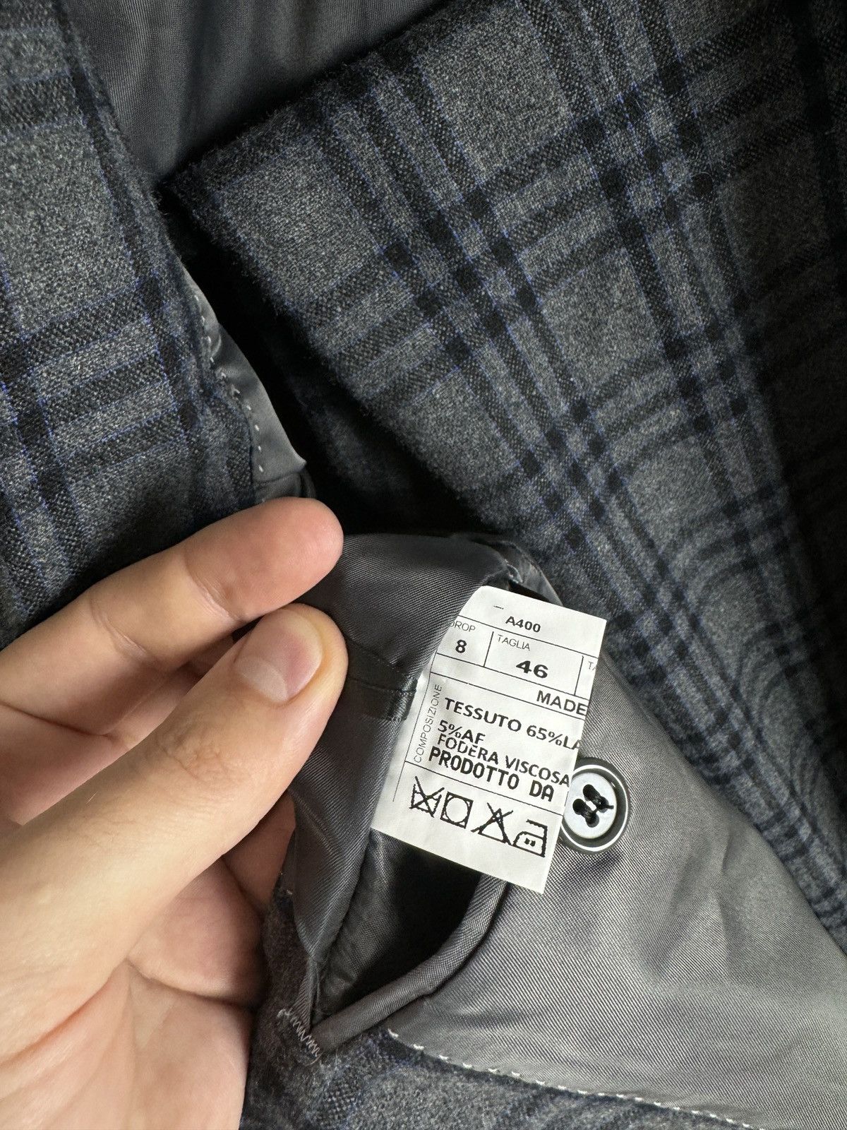 Other BNWT AG Trend Contemporary checkered grey Wool 2 pcs suit Size 36R - 14 Thumbnail