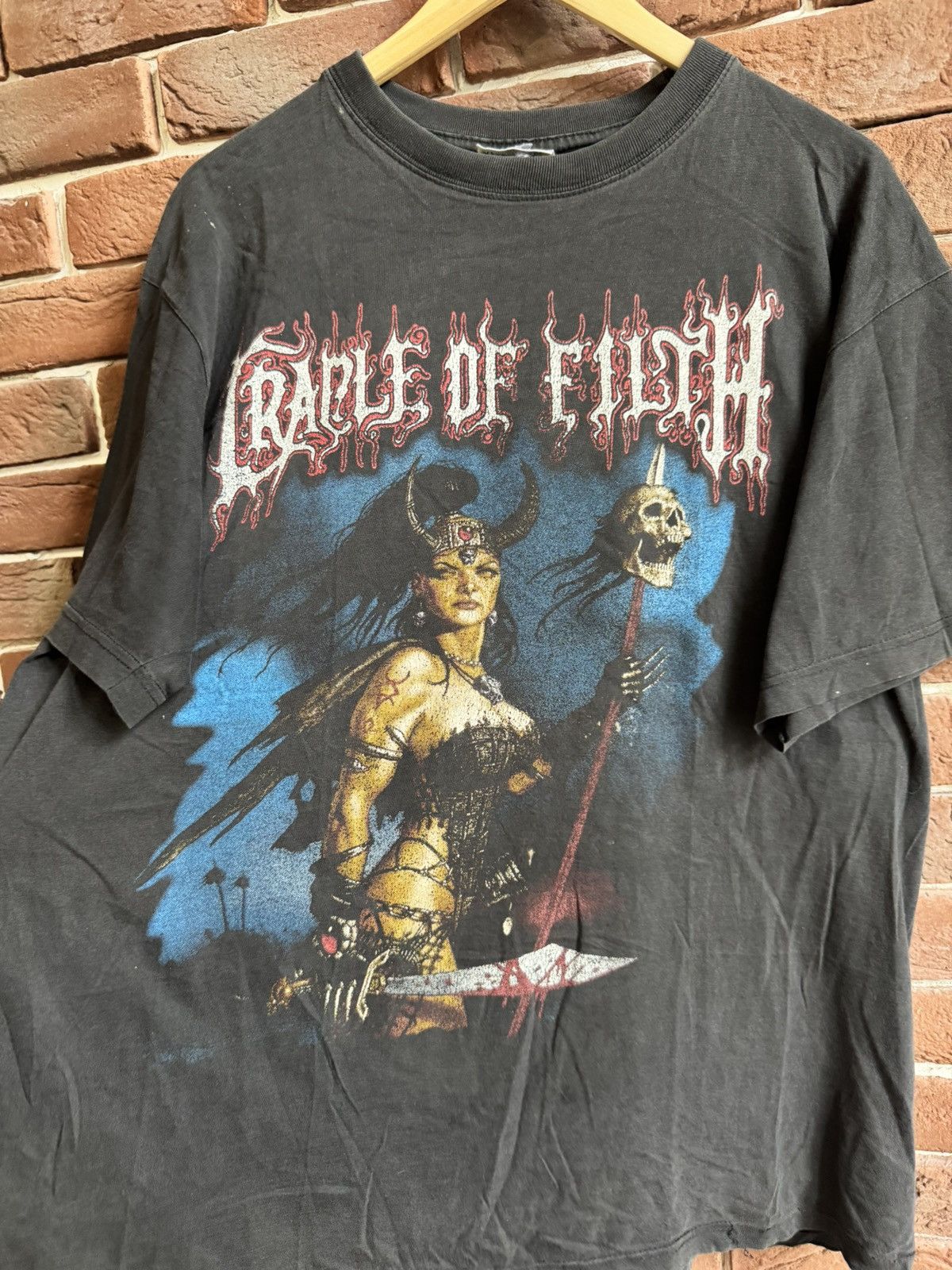 Band Tees Rare Vintage 90s Cradle Of Filth Boris Valejo Metal Band Tee Size US XL / EU 56 / 4 - 4 Thumbnail