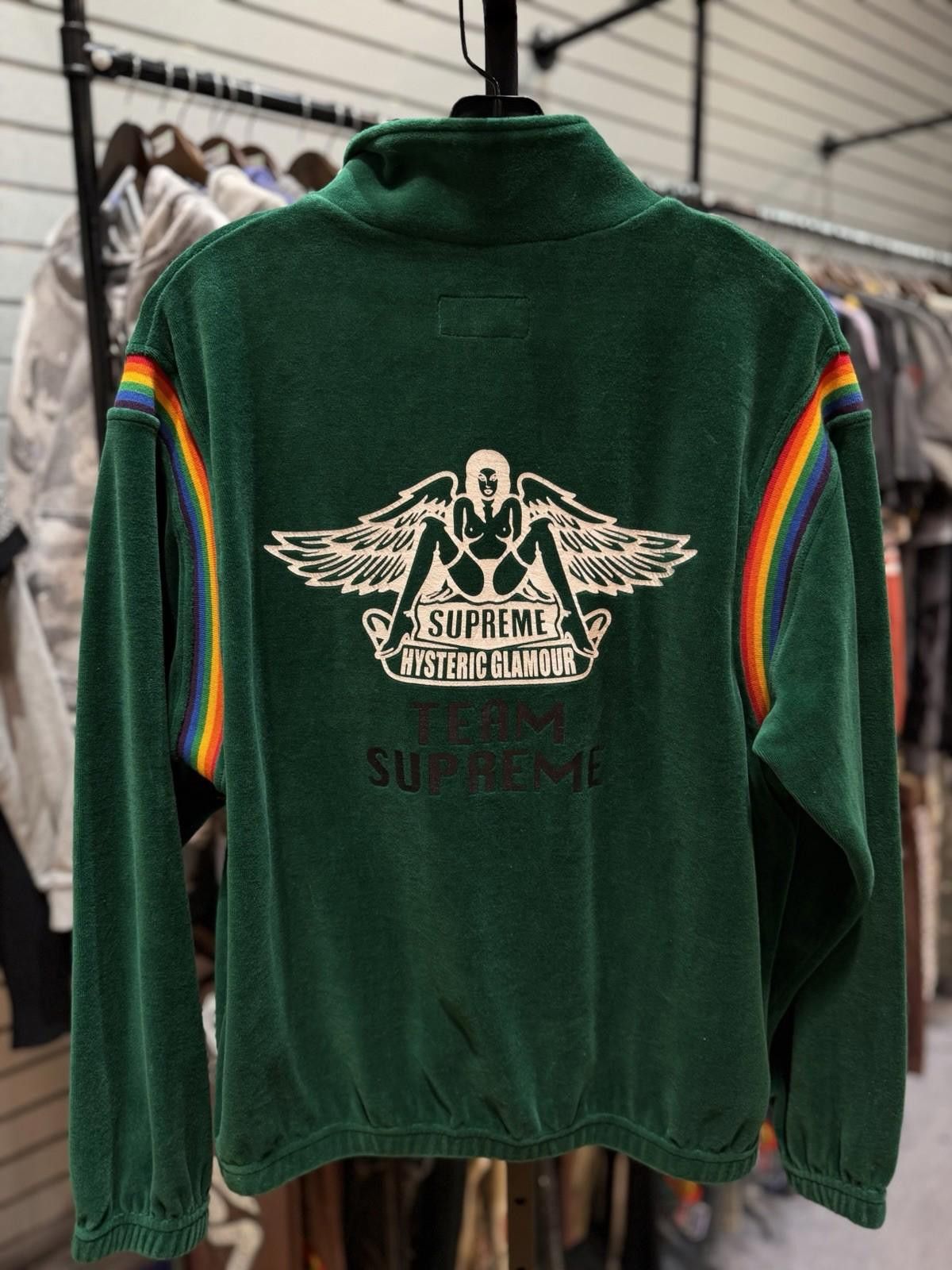Supreme Supreme X Hysteric Glamour Velour Track Jacket Green Medium Size US M / EU 48-50 / 2 - 4 Thumbnail