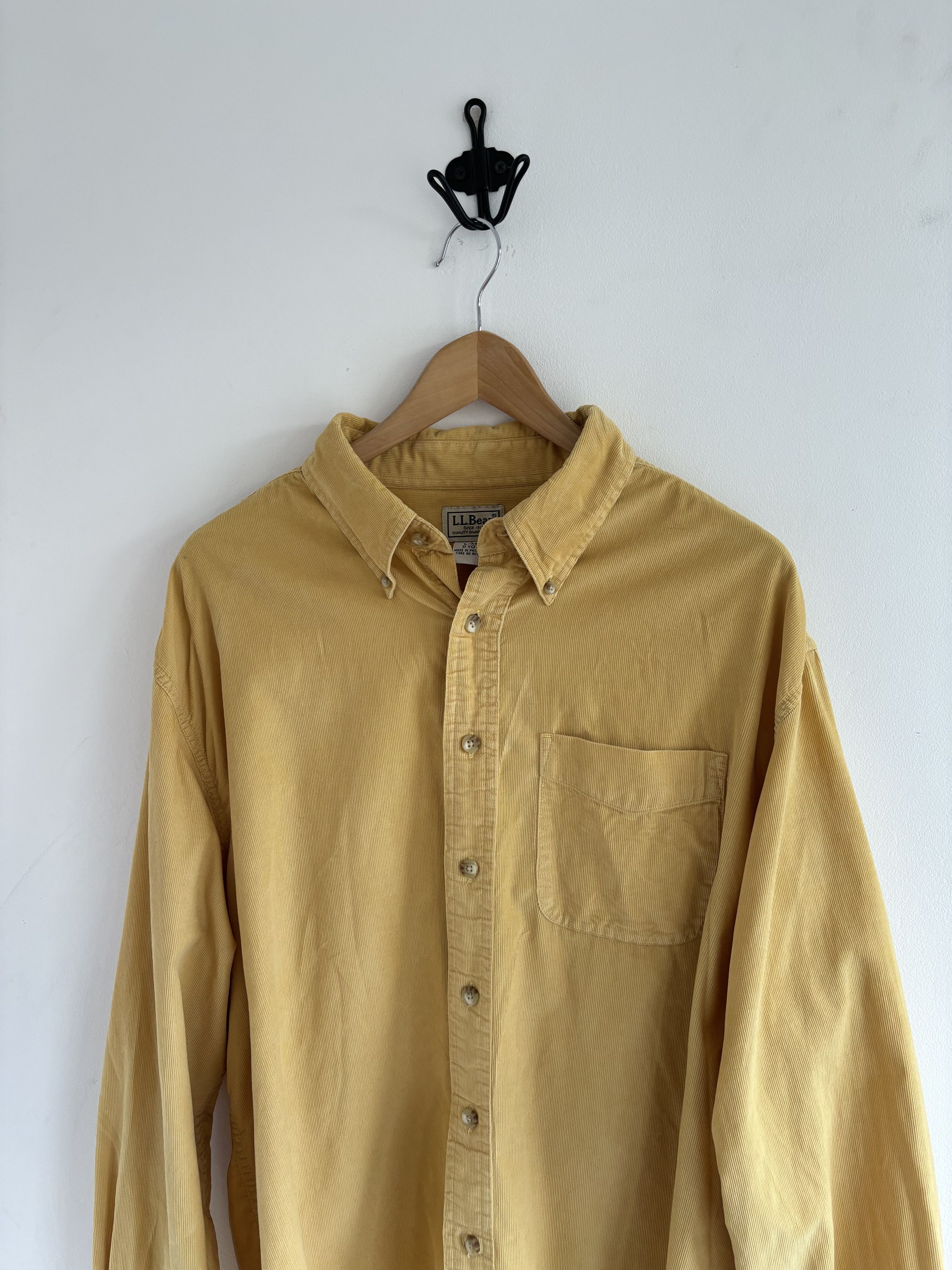 L.L. Bean × Vintage Vintage L.L.Bean Corduroy Mustard Shirt Size US L / EU 52-54 / 3 - 2 Thumbnail