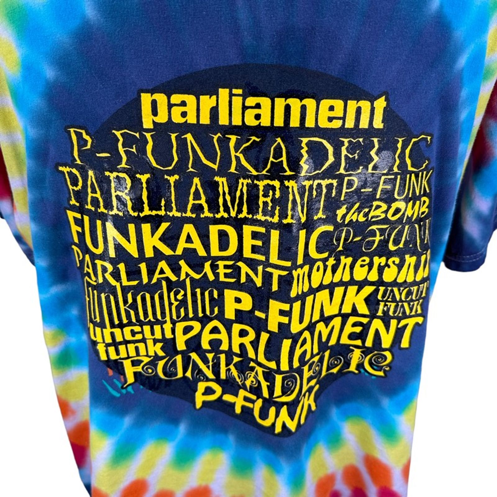 Gildan Vintage Parliament Funkadelic T-Shirt XL Tie Dye Band 1990s Size US XL / EU 56 / 4 - 4 Thumbnail