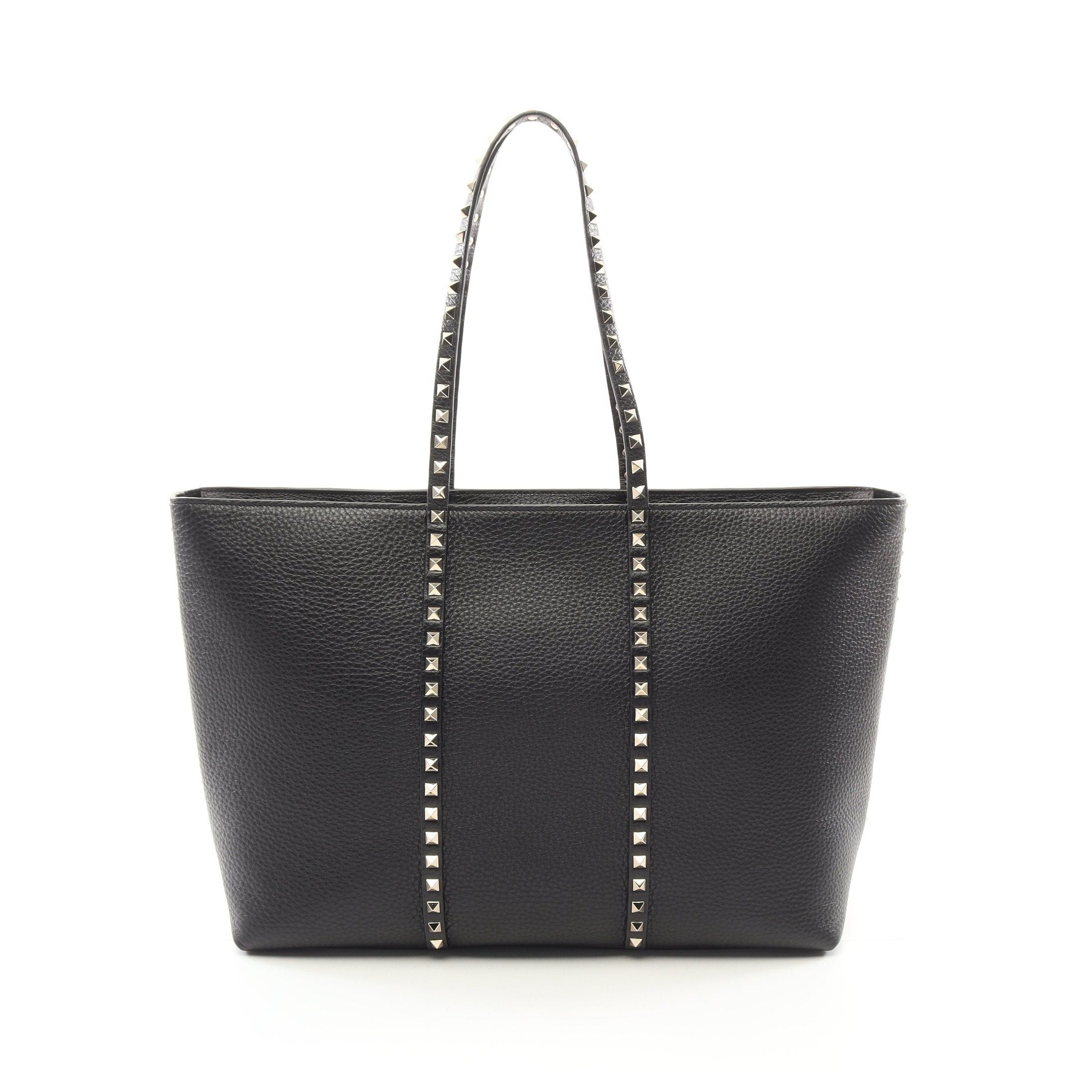 Valentino Valentino Rockstud Shoulder Bag Tote Leather Black Size ONE SIZE - 1 Thumbnail