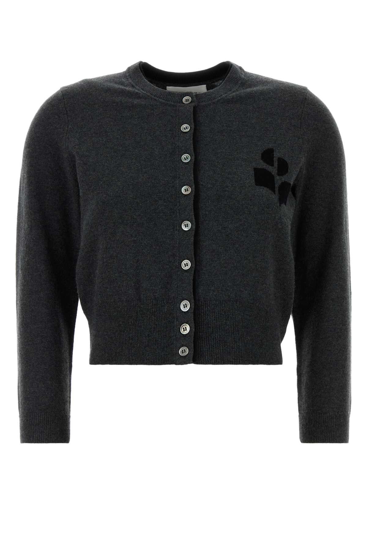 Isabel Marant Etoile Charcoal Cotton Blend Lona Cardigan Size S / US 4 / IT 40 - 1 Thumbnail