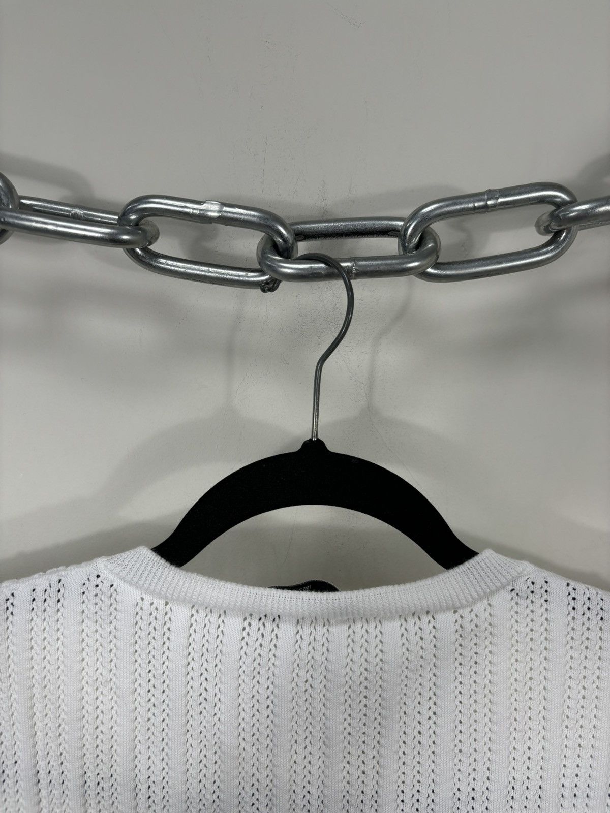 Gran Sasso Gran Sasso 1952 White Knitted V-Neck Short Sleeve Sweater Size L / US 10 / IT 46 - 18 Thumbnail