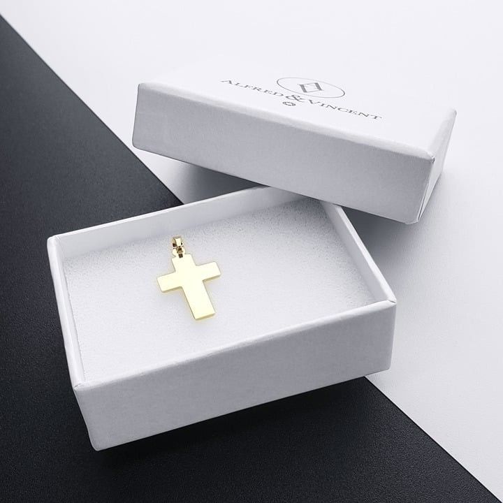 Other Flared Crucifix on Latin Cross Pendant 14k Yellow White Gold Size ONE SIZE - 2 Thumbnail