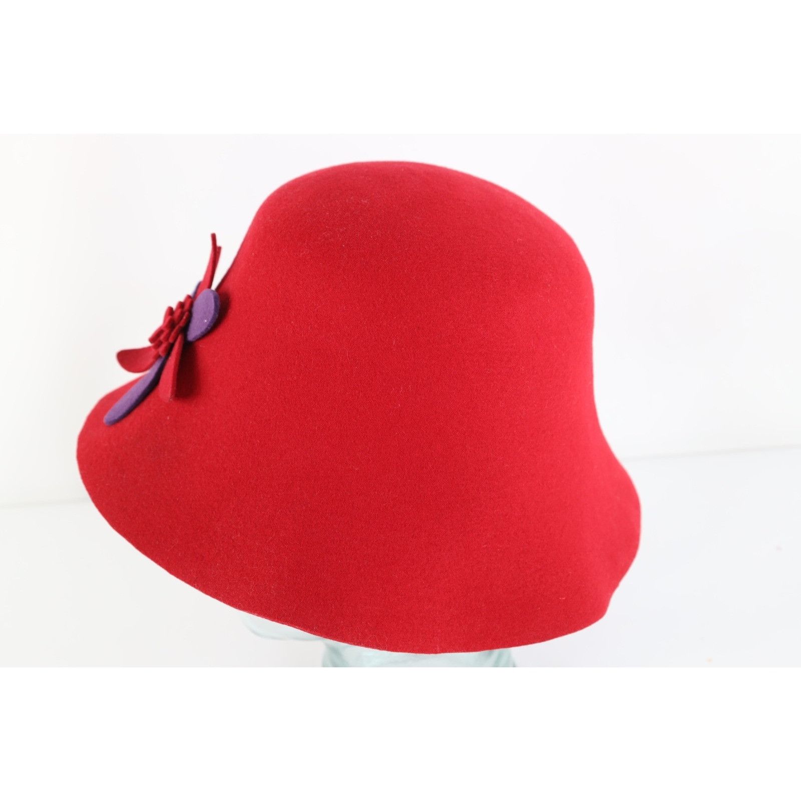 Vintage Vintage 90s Boho Chic Felt Wool Flower Church Cloche Hat Size ONE SIZE - 3 Thumbnail