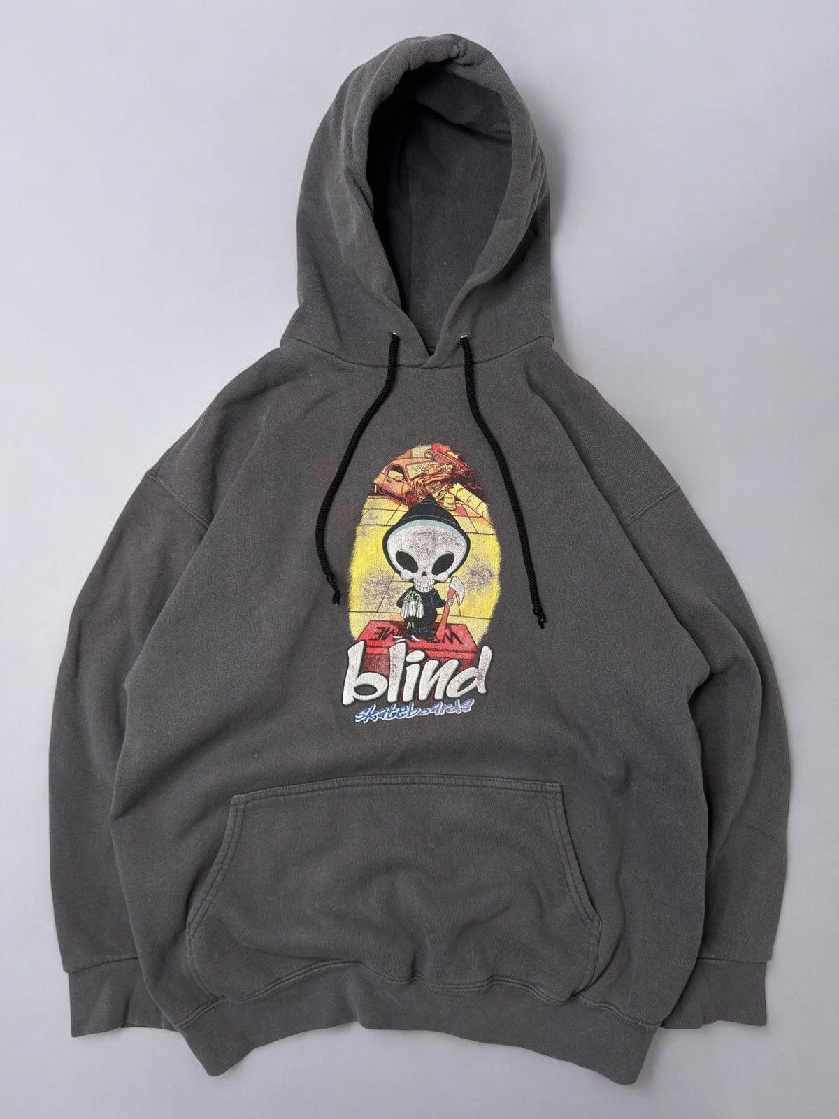 Vintage Rare Legit Og Blind skateboards skeleton hoodie skater sk8 Size US M / EU 48-50 / 2 - 1 Thumbnail