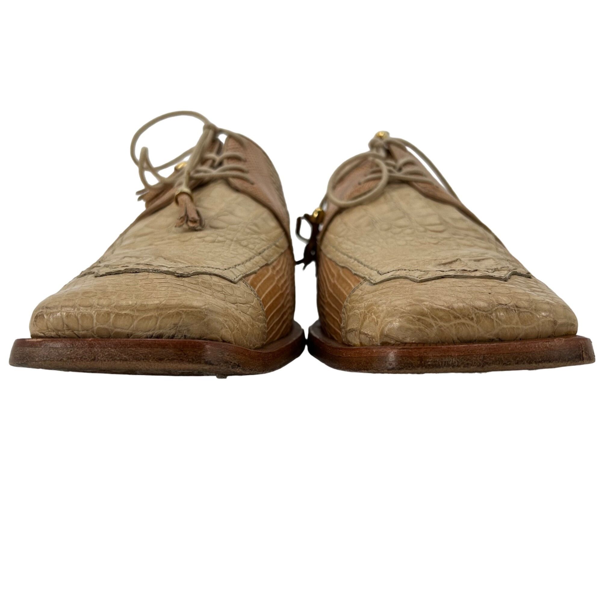 Other Exotic Alligator Lizard Dress Shoes Romana Men's 9 Tan Beige Size US 9 / EU 42 - 9 Thumbnail