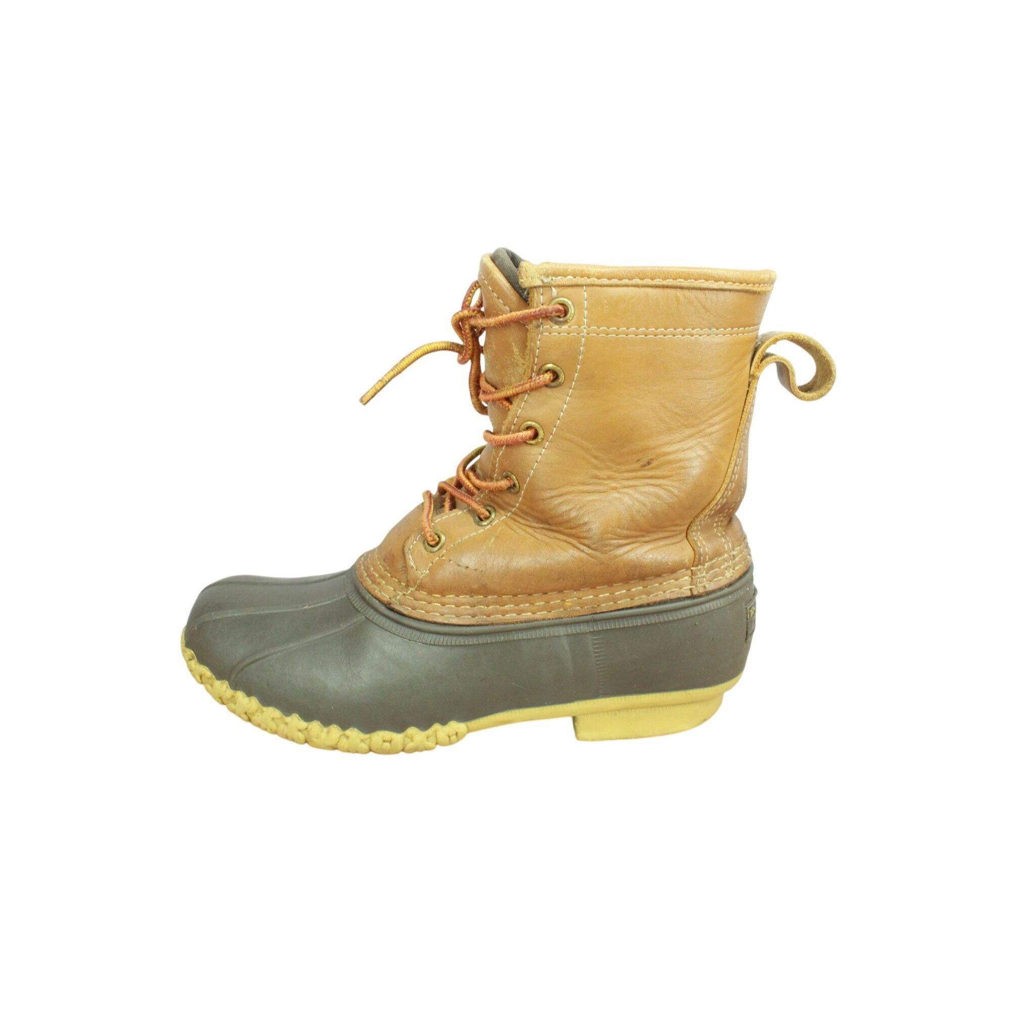 L.L. Bean × Leather LL Bean Brown Leather Insulated Goretex Ankle Duck Boots Size US 6 / IT 36 - 1 Thumbnail