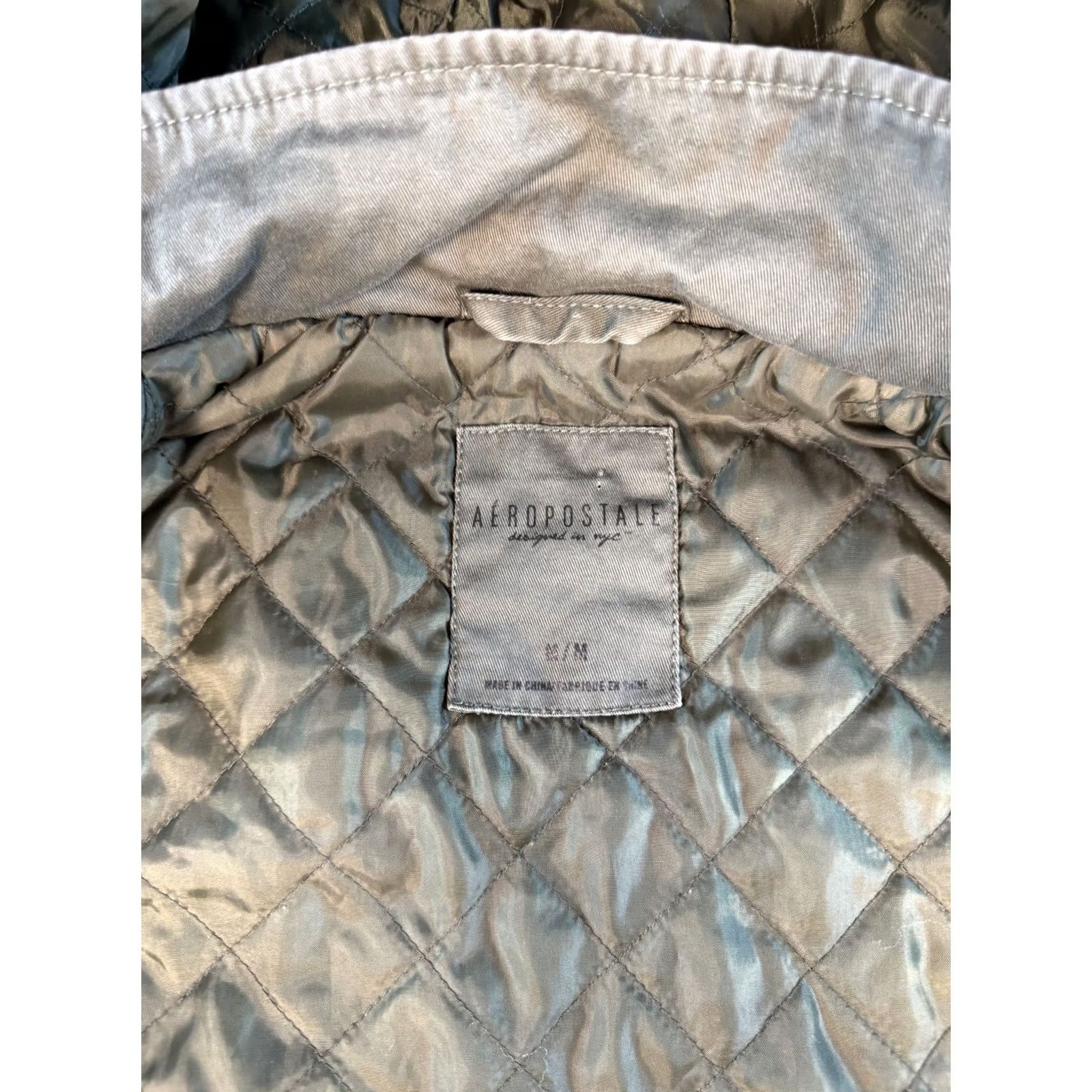 Vintage Aeropostale Womens Jacket Green Canvas Hooded Sweater Sleeves Cotton M Size M / US 6-8 / IT 42-44 - 3 Thumbnail