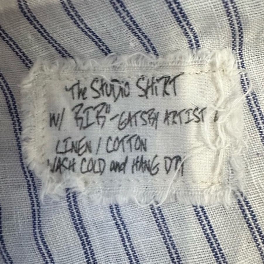 Greg Lauren The Studio Shirt w/ Bib Gatsby Artist 3 Large Linen Cotton Size US L / EU 52-54 / 3 - 10 Thumbnail