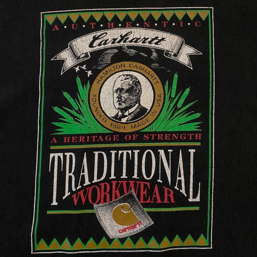 Carhartt × Vintage Vintage Rare Carhartt Heritage Of Strength Workwear T Shirt Size US XL / EU 56 / 4 - 3 Thumbnail