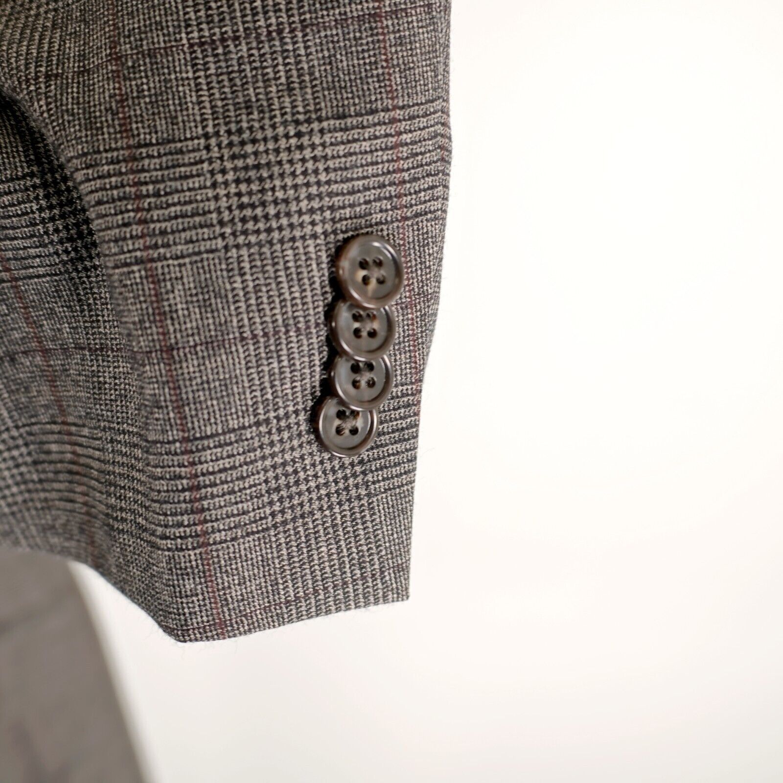 Michael Kors Michael Kors Wool Brown Glen Plaid Windowpane 2 Button Sport Size 40L - 3 Thumbnail