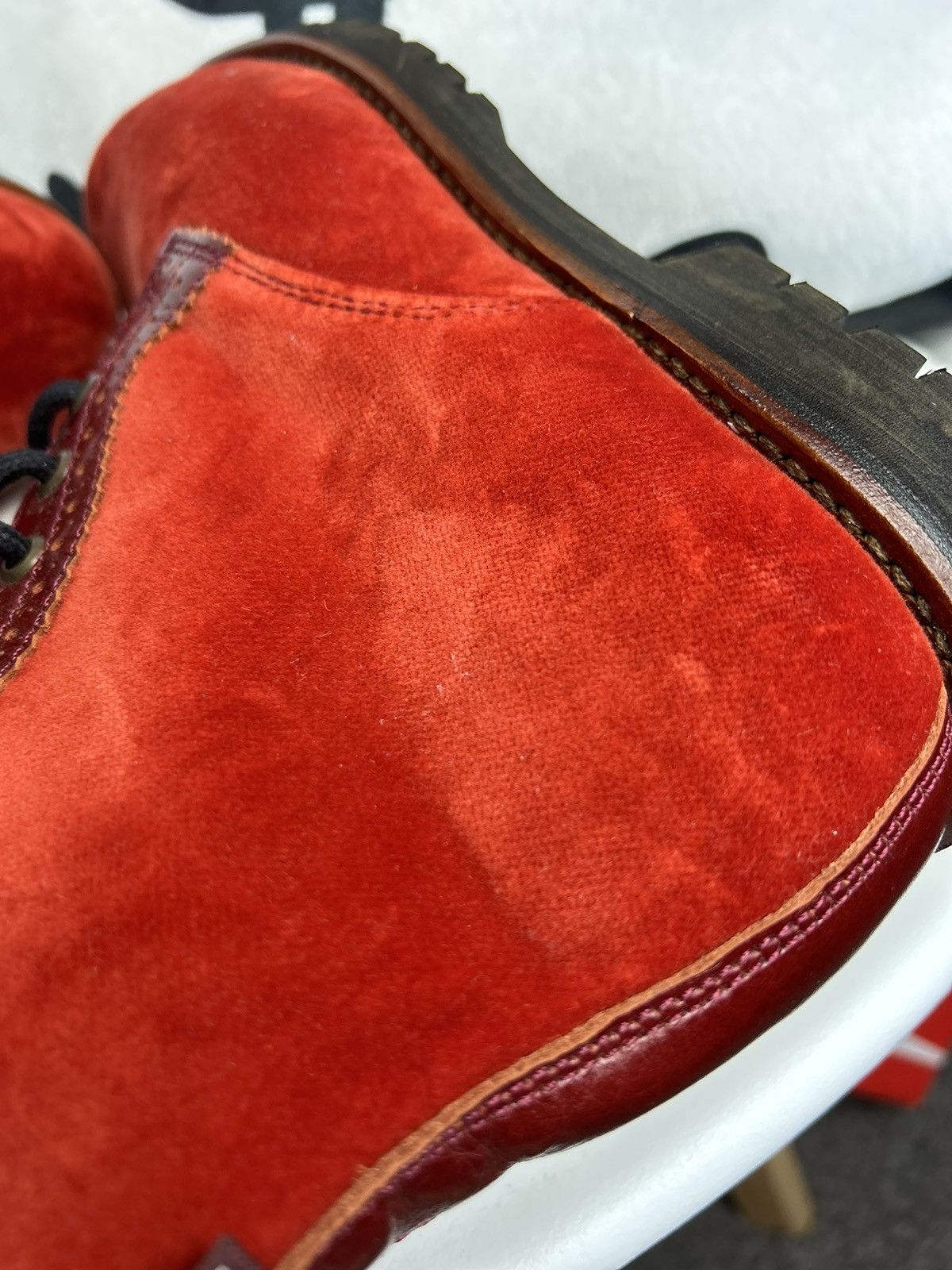 Other PENELOPE CHILVERS Burnt Orange Velvet Laced Anckle Boots Size US 10 / IT 40 - 8 Thumbnail