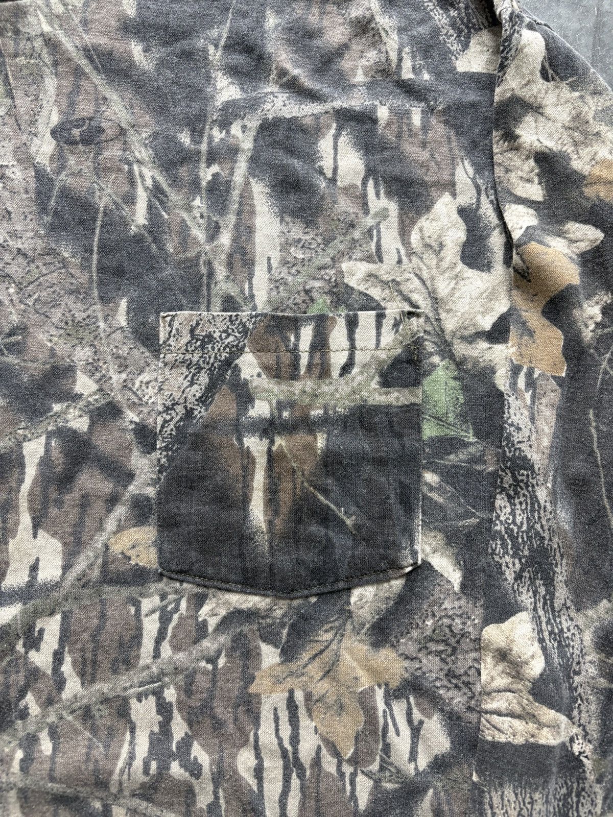 Redhead Vintage 90s Mossy Oak Longsleeve Pocket Tee Single Stitch Size US XL / EU 56 / 4 - 2 Thumbnail
