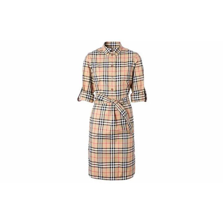 Burberry Burberry Vintage Check Cotton Dress for Women 0079 Size S / US 4 / IT 40 - 1 Thumbnail