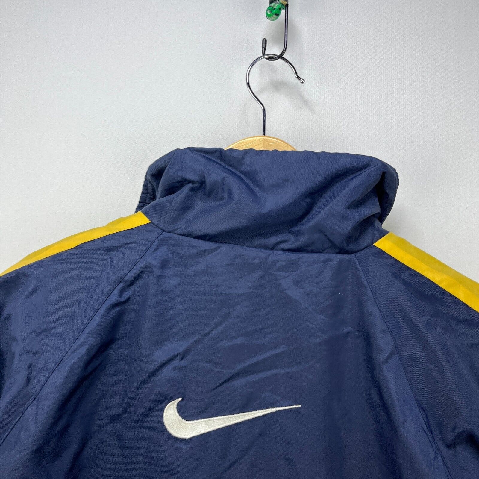 Nike × Vintage Vintage 90s Nike Big Swoosh Jacket Fleece Lined Large Size US L / EU 52-54 / 3 - 9 Thumbnail