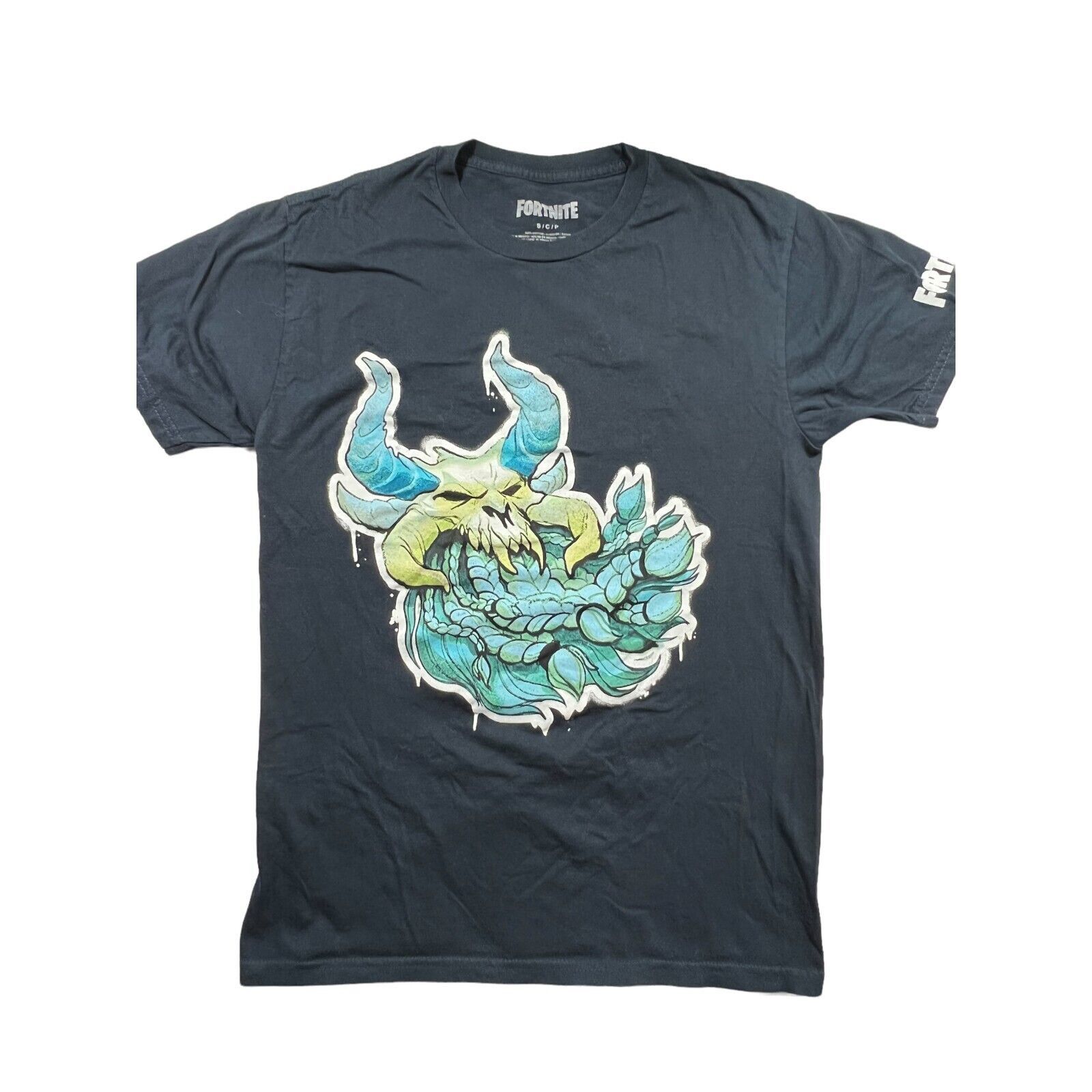 Other Fortnite Navy Blue T-Shirt Six Horned Skull Warrior Small Size US S / EU 44-46 / 1 - 1 Thumbnail