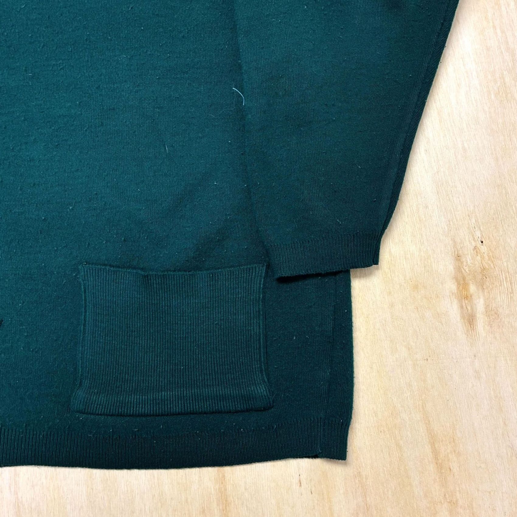 Vintage VINTAGE 1045 Park Sweater Womens Large Green Crew Neck Tunic Pockets Size L / US 10 / IT 46 - 2 Thumbnail
