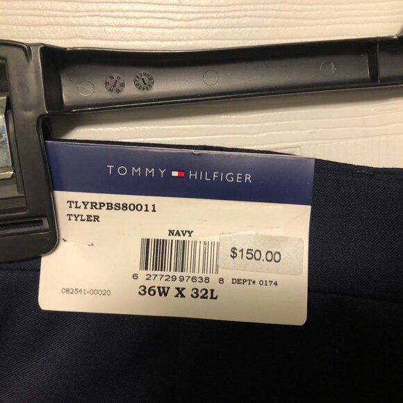 Tommy Hilfiger $150.00 tommy hilfiger men's new navy dress pants 36/32 Size 36R - 3 Thumbnail
