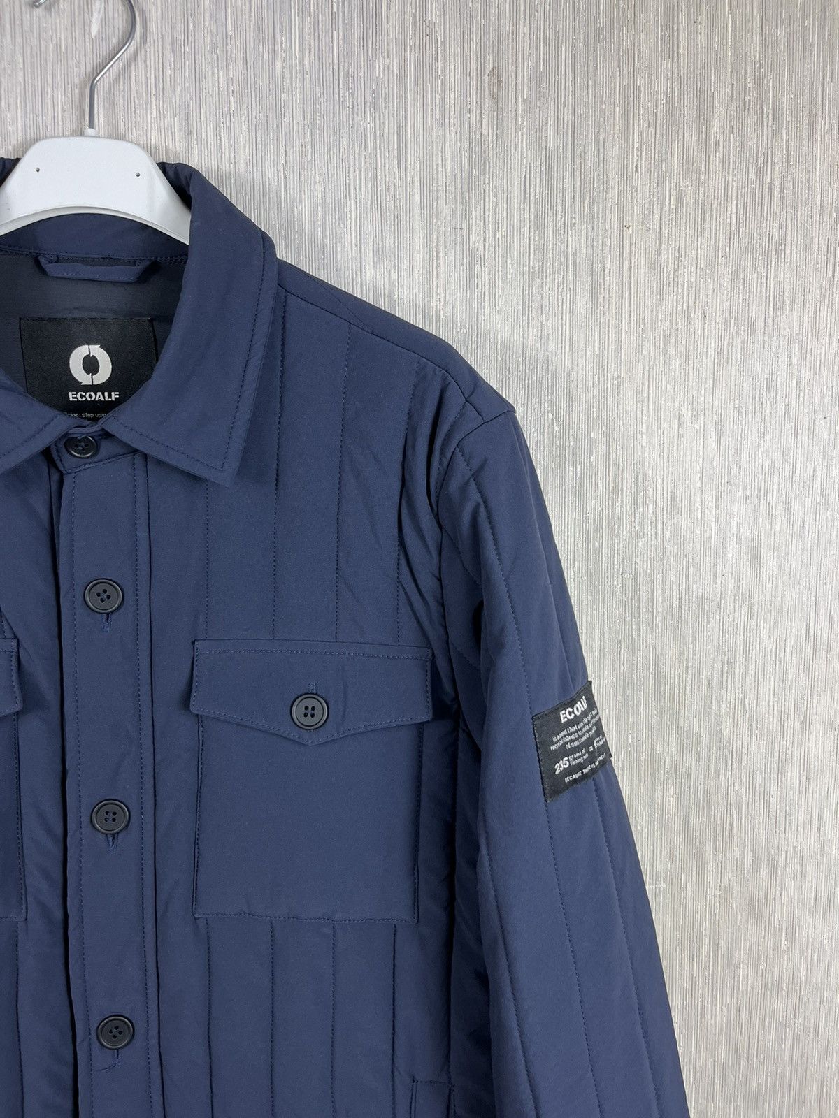 Designer × ECOALF Ecoalf light down jacket button navy puffer recycled nylon Size US M / EU 48-50 / 2 - 3 Thumbnail