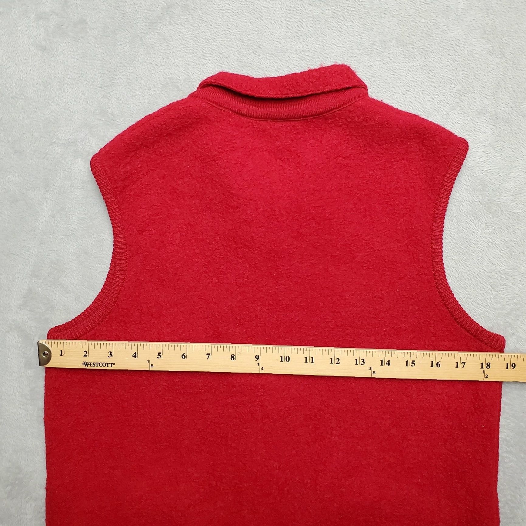 Review VINTAGE Preview International Vest Womens M Red 100% Wool Full Zip Cardigan Vest Casual Knit Solid Sleeveless Outdoor Womens Must? Size M / US 6-8 / IT 42-44 - 7 Thumbnail