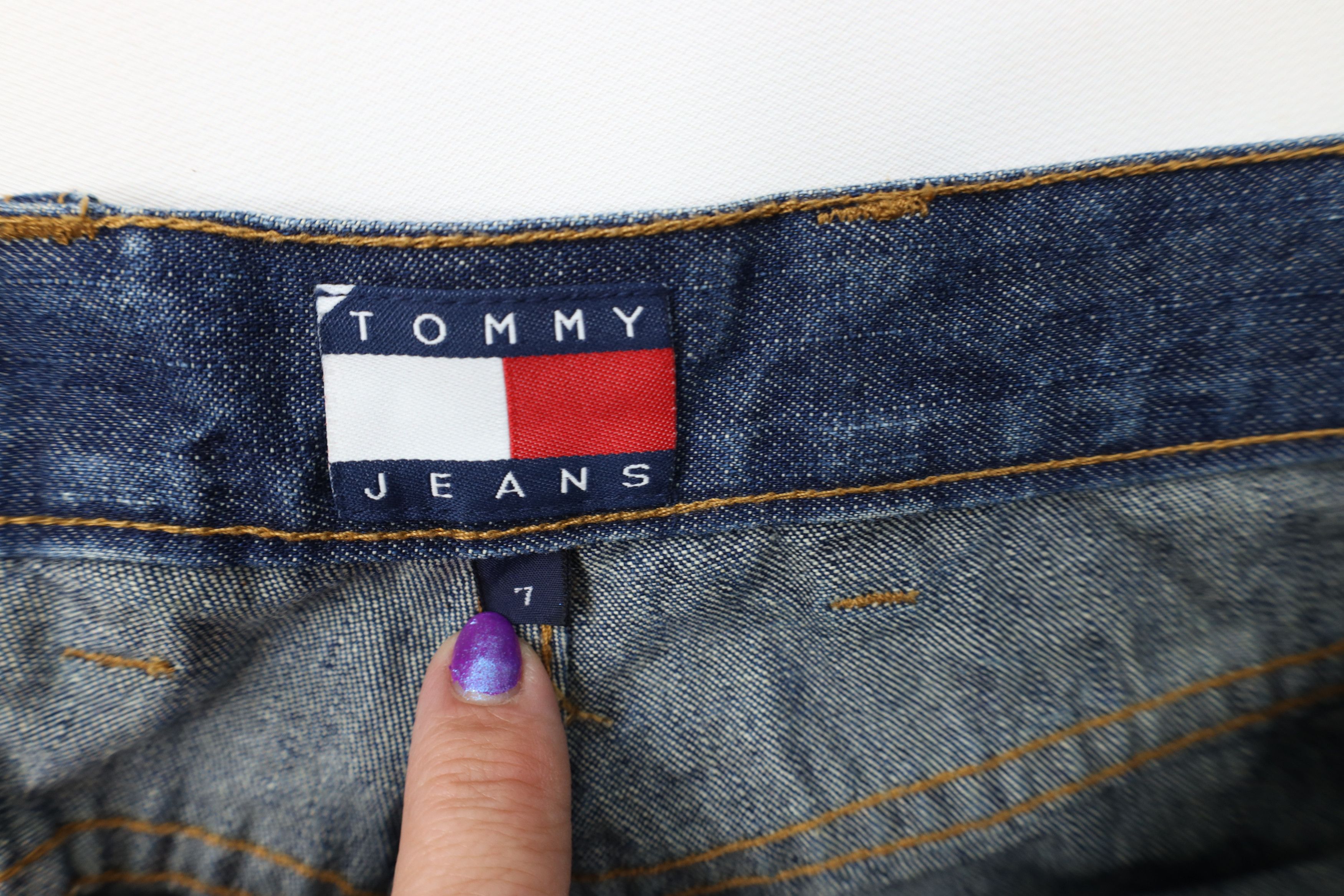 Tommy Hilfiger Vintage 90s Tommy Hilfiger Wide Leg Bell Bottoms Denim Jeans Size 28" / US 6 / IT 42 - 6 Thumbnail