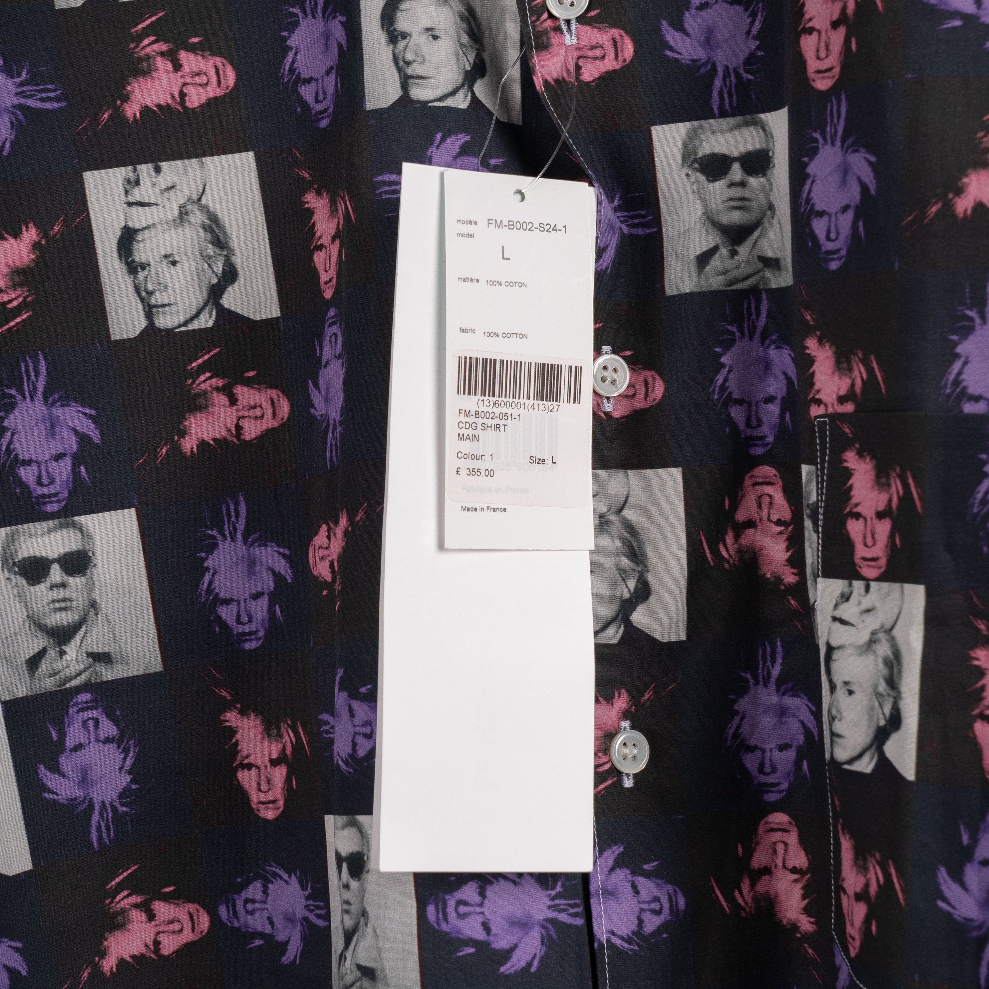Comme des Garcons SHIRT Comme Des Garçons Shirt SS24 Andy Warhol Shirt Size US L / EU 52-54 / 3 - 8 Thumbnail