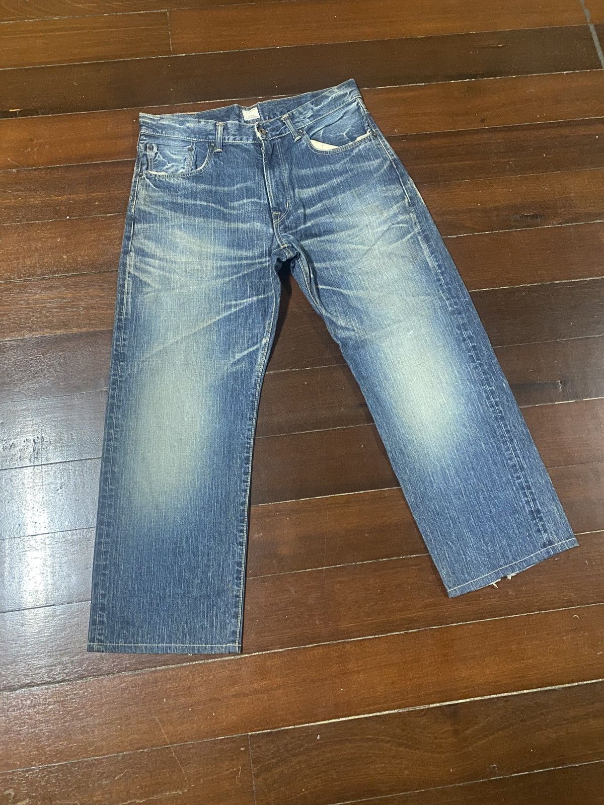 Edwin Vintage Edwin 505z Selvedge Faded Wash mud wash Baggy Jeans Size US 36 / EU 52 - 2 Thumbnail