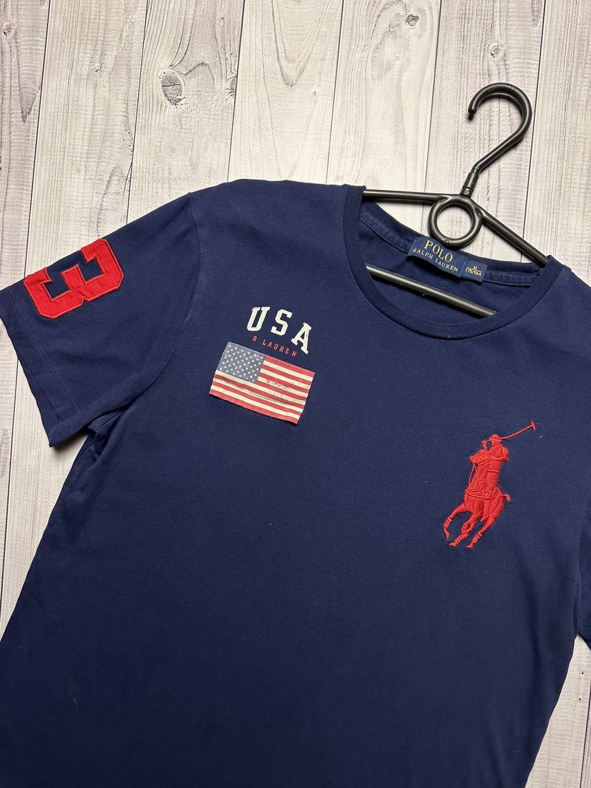 Polo Ralph Lauren × Vintage Vintage polo Ralph Lauren size M big logo tee USA size M Size US M / EU 48-50 / 2 - 2 Thumbnail