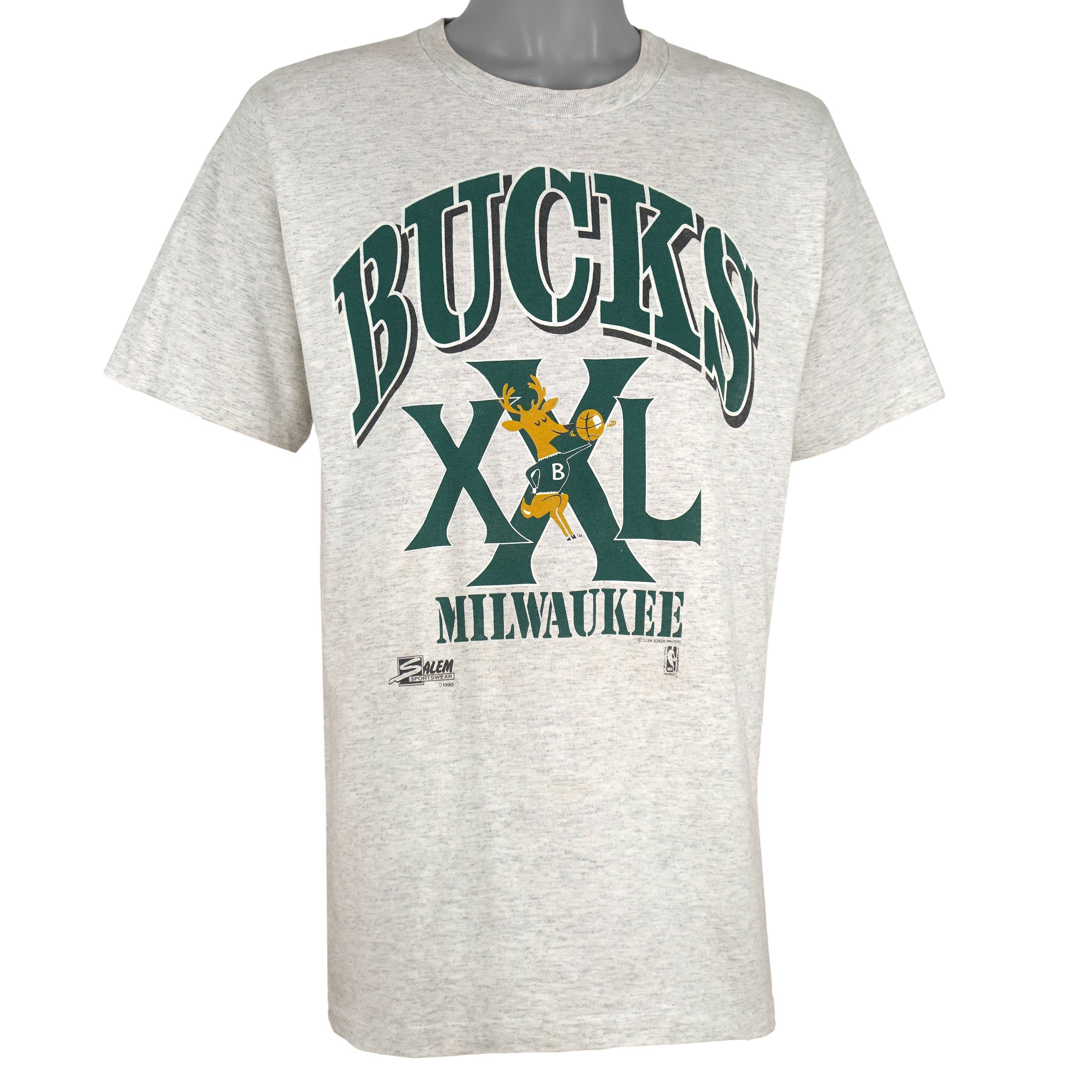 Salem Sportswear NBA - Milwaukee Bucks XXL Spell-Out T-Shirt 1990 Size US M / EU 48-50 / 2 - 1 Thumbnail