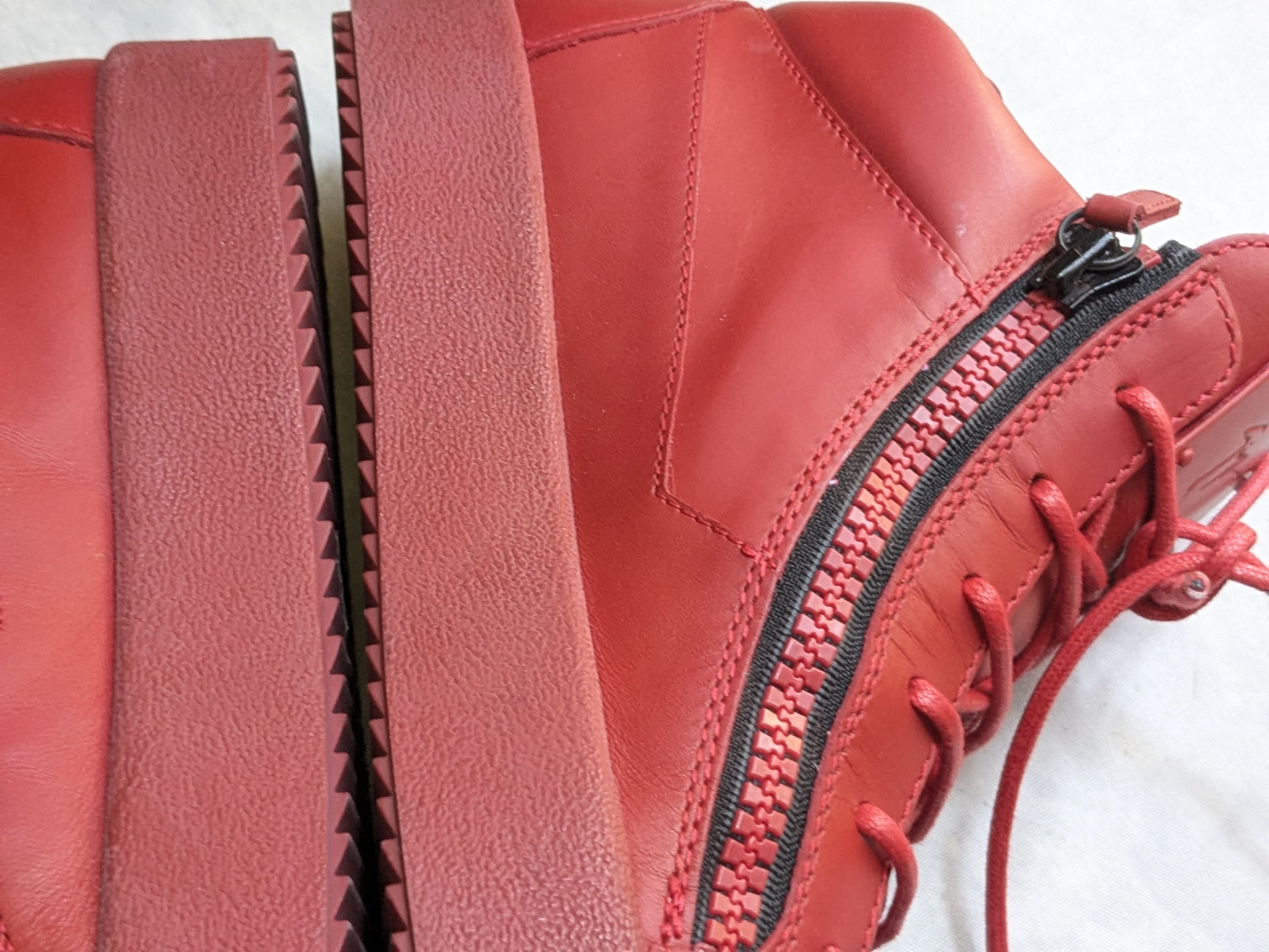 Giuseppe Zanotti Giuseppe Zanotti High Top Sneakers Red 10.5 43.5 Leather Size US 10.5 / EU 43-44 - 15 Thumbnail