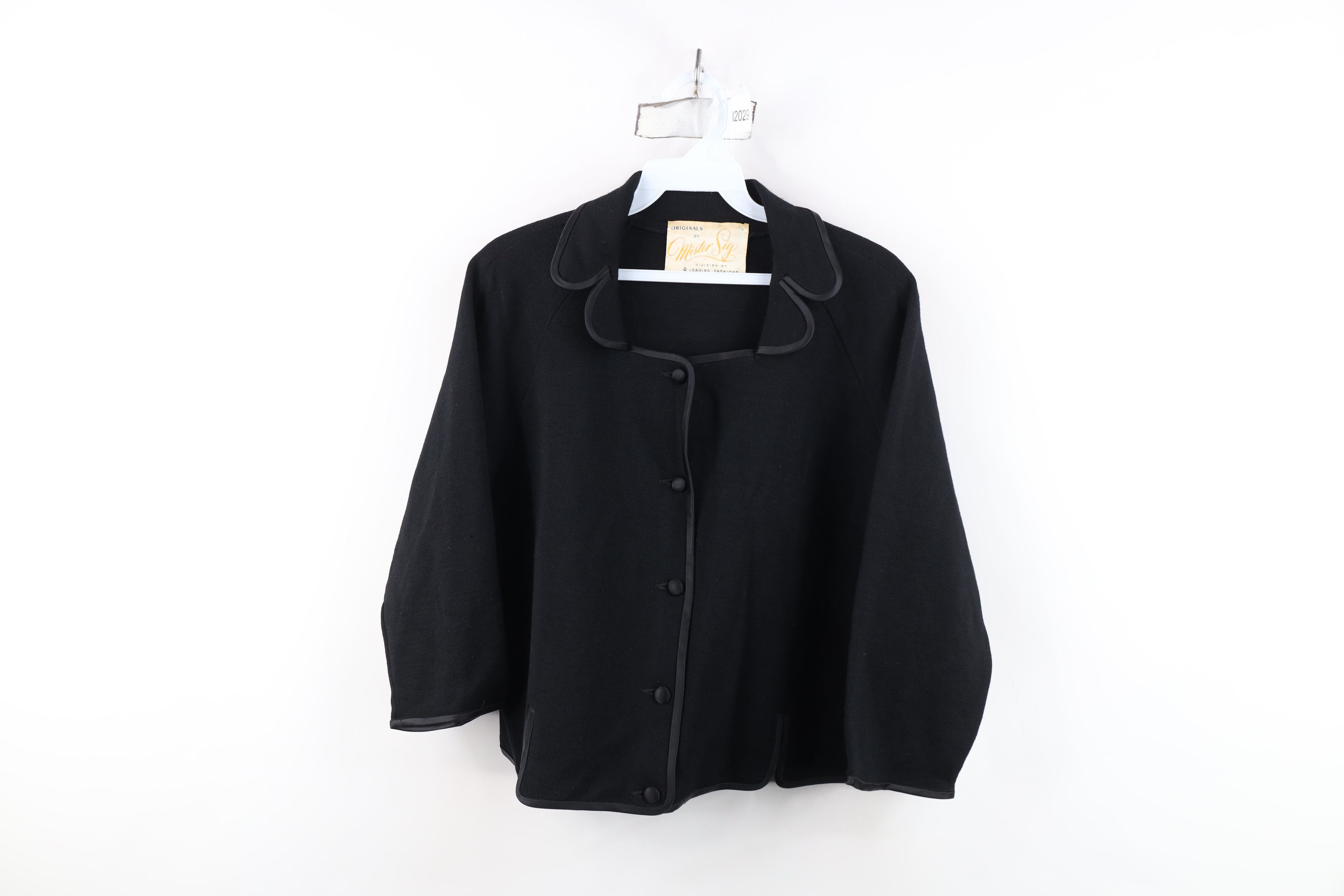 Vintage Vintage 50s 60s Rockabilly Trim Wool Knit Blazer Jacket USA Size M / US 6-8 / IT 42-44 - 1 Thumbnail