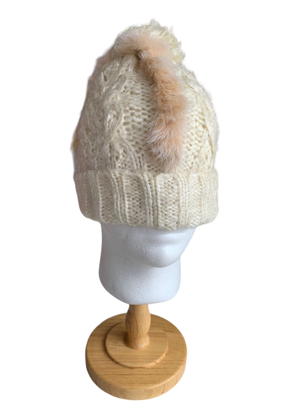 14th Addiction × Hysteric Glamour × Japanese Brand Punk Bondage Mohawk Style Mohair Fur Knitted Beanie Hat Size ONE SIZE - 3 Thumbnail