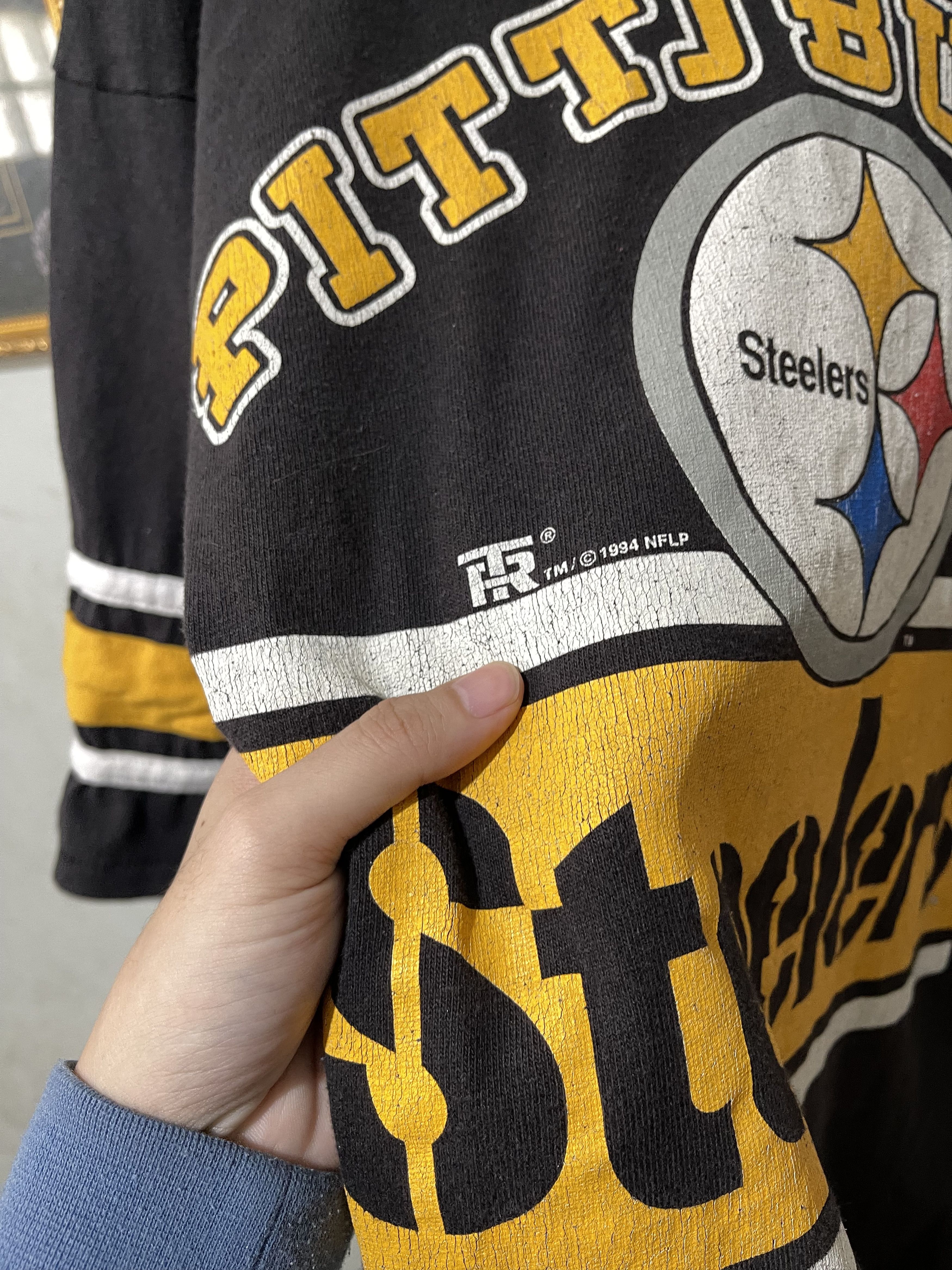 NFL × Vintage Vintage 90s Pittsburgh Steelers Jersey Size US L / EU 52-54 / 3 - 3 Thumbnail
