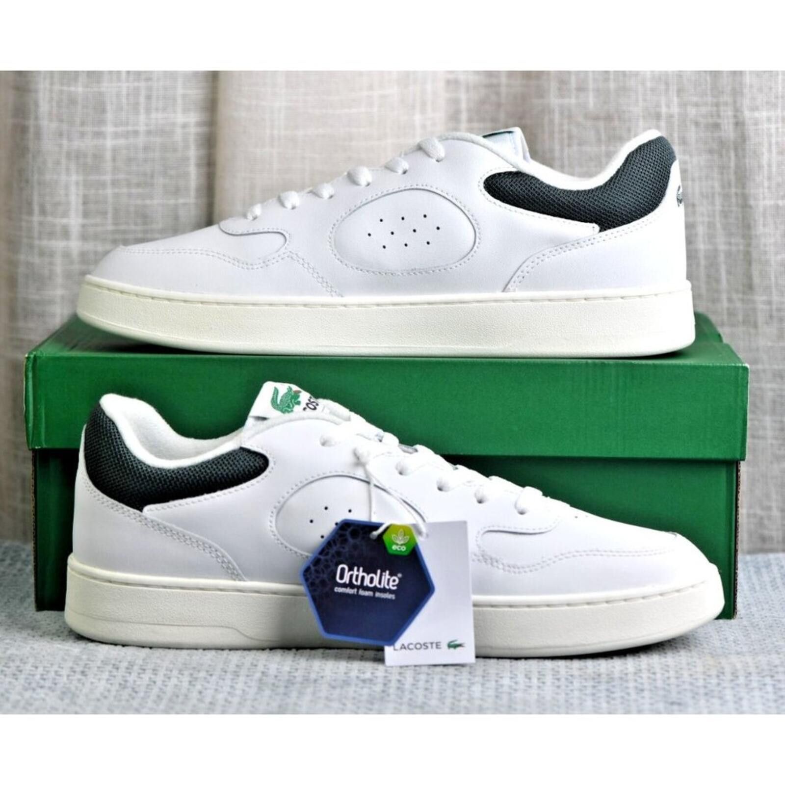 Lacoste LaCoste Lineset 223 Leather | White/Dark Green Size US 11 / EU 44 - 12 Thumbnail