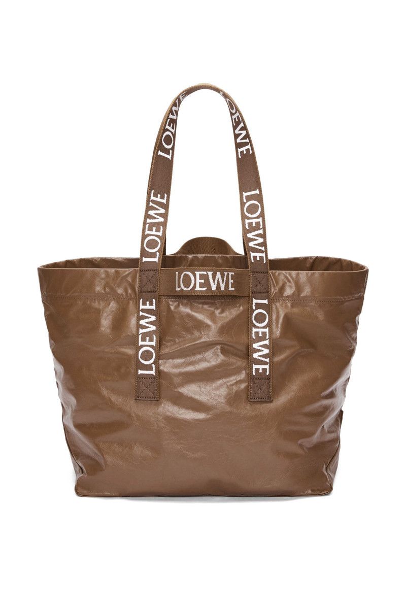 Loewe o1in1g0426 Size: OS / Fold Shopper Bag in Winter Brown Size ONE SIZE - 1 Thumbnail