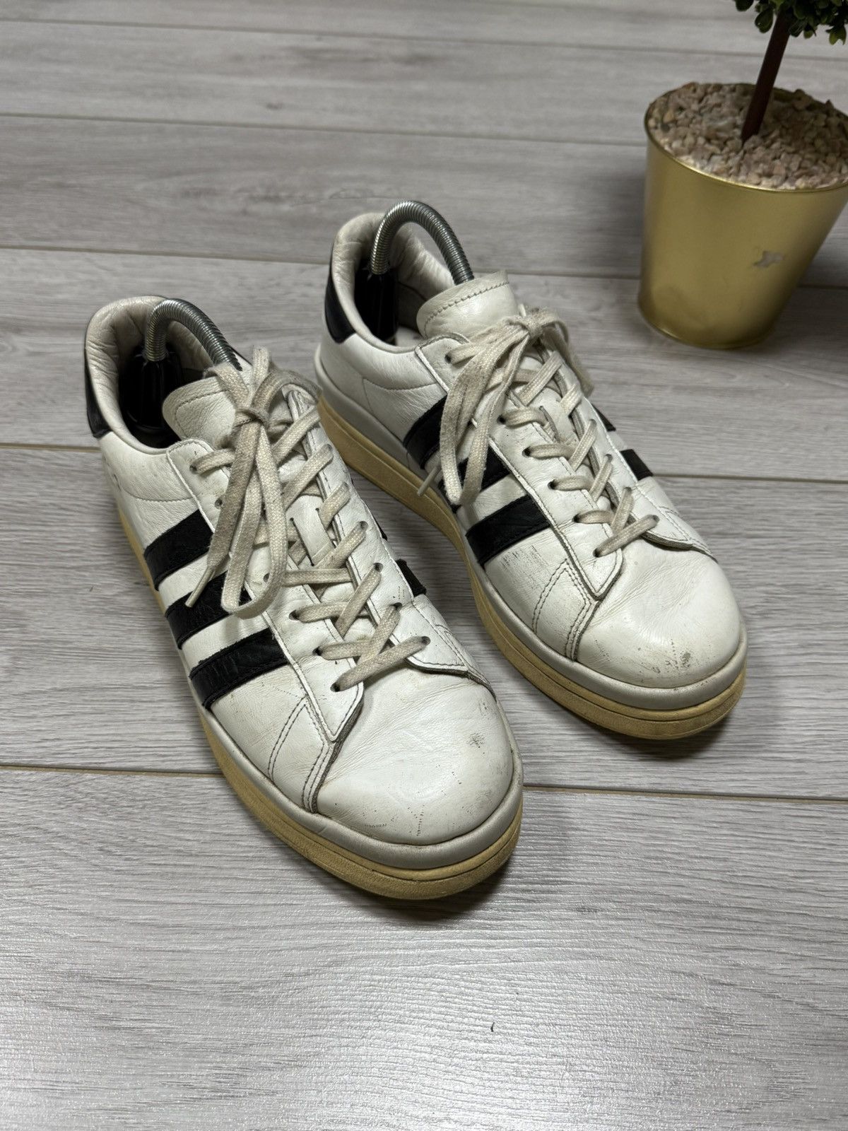 Adidas × Y-3 Y-3 x Adidas Yohji sneakers superstar stripes leather shoes Size US 9.5 / EU 42-43 - 2 Thumbnail
